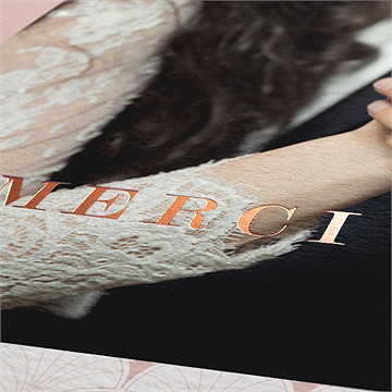 Remerciement mariage jolis symboles - Marquage à chaud CUIVRE