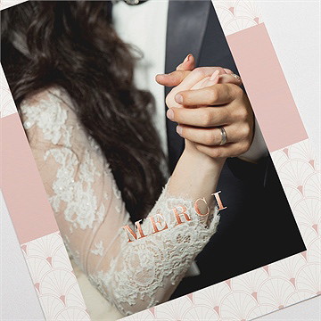 Remerciement mariage jolis symboles - Détail de la carte