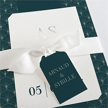 Faire-part mariage art nouveau - Détail du faire-part