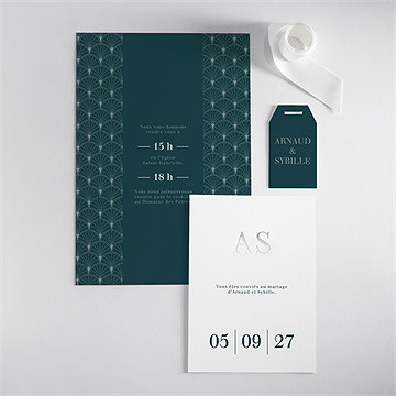 Faire-part mariage art nouveau - Vue d'ensemble