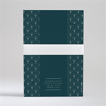 Faire-part mariage art nouveau - Vue de dos