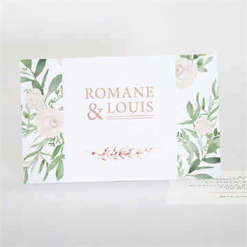 Carton d'invitation mariage branches printanières