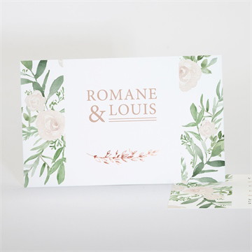 Carton réponse mariage branches printanières