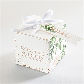 Boîte de dragées mariage branches printanières