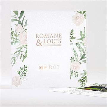 Remerciement mariage branches printanières