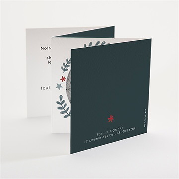 Faire-part naissance ambiance et motifs - Dos du faire-part