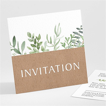 Carton d'invitation mariage fougères