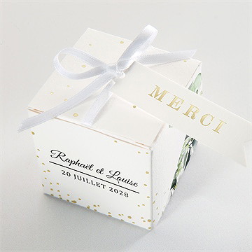 Boîte de dragées mariage explosion - Dessus de la boîte