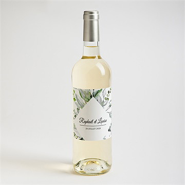 Etiquette de bouteille mariage explosion - Mise en situation