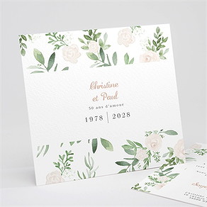 Invitation anniversaire de mariage invitation champêtre