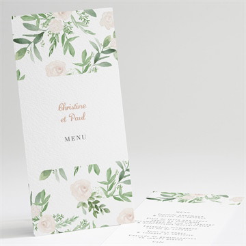 Menu anniversaire de mariage invitation champêtre