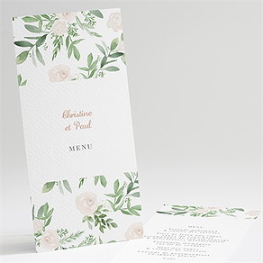 Menu anniversaire de mariage invitation champêtre