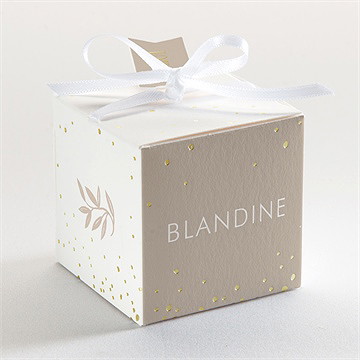 Boîte de dragées communion le sacrement - Dos de la boîte