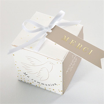 Boîte de dragées communion le sacrement - Dessus de la boîte