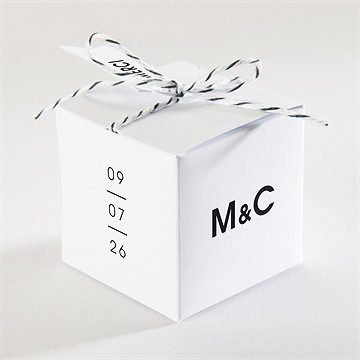 Boîte de dragées mariage love direction - Dos de la boîte