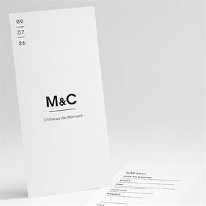 Menu mariage love direction