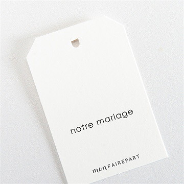 Etiquette mariage love direction - Dos de l'étiquette