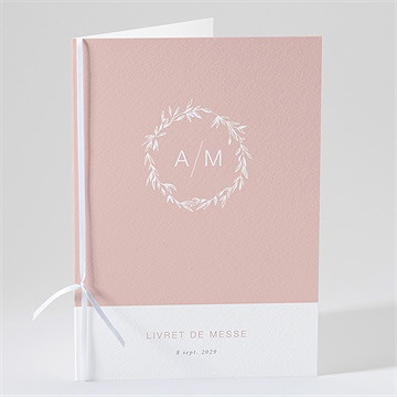 Livret de messe mariage romance rétro