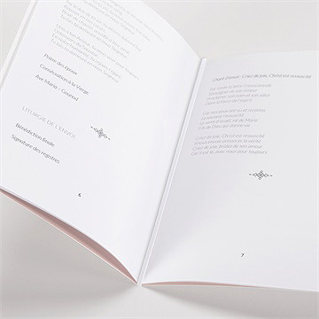 Livret de messe mariage romance rétro - Mise en situation