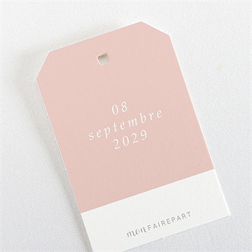 Etiquette mariage romance rétro - Dos de l'étiquette