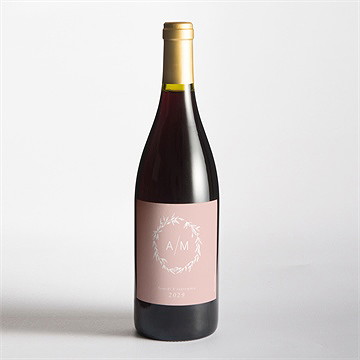 Etiquette de bouteille mariage romance rétro - Mise en situation