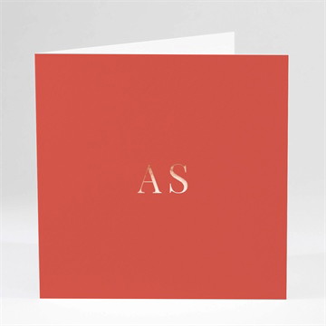 Faire-part mariage minimaliste corail