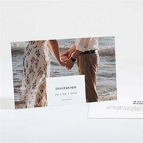 Carton d'invitation mariage main dans la main
