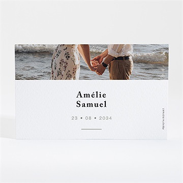 Carton réponse mariage main dans la main - Dos du carton