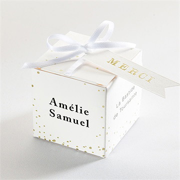 Boîte de dragées mariage main dans la main