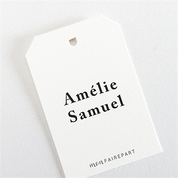 Etiquette mariage main dans la main - Dos de l'étiquette