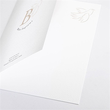 Livret de messe baptême initiales d'or - Détail du livret