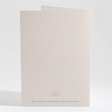 Livret de messe baptême initiales d'or - Dos du livret