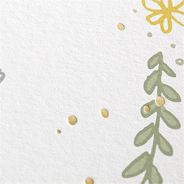 Faire-part de baptême annonce en rondeur ! - Marquage à chaud OR