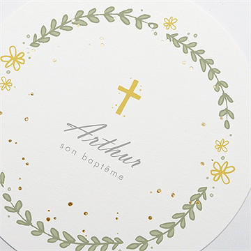 Faire-part de baptême annonce en rondeur ! - Détail du faire-part