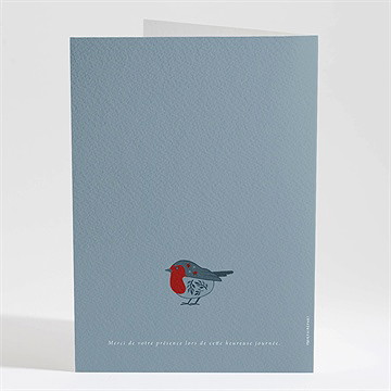 Livret de messe baptême fleurs en gravure - Dos du livret