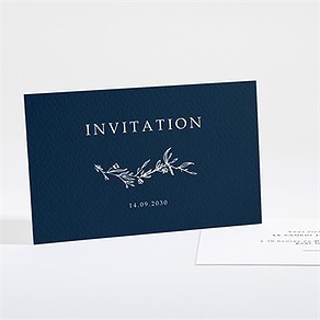 Carton d'invitation mariage bleu minéral