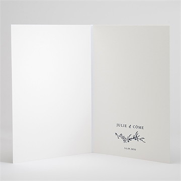 Livret de messe mariage bleu minéral - Intérieur du livret