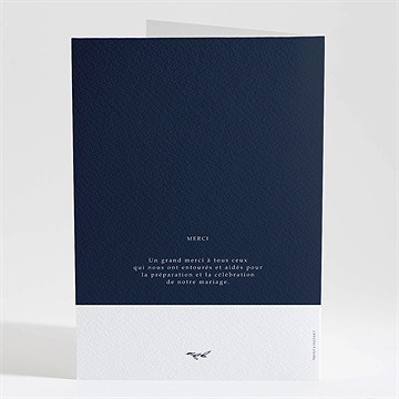 Livret de messe mariage bleu minéral - Dos du livret