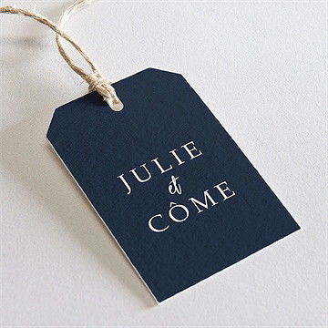 Etiquette mariage bleu minéral