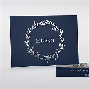 Remerciement mariage bleu minéral