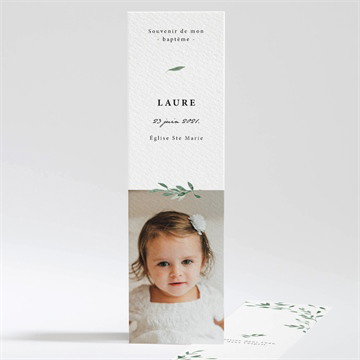 Signet baptême décoration végétale