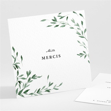 Remerciement baptême décoration végétale