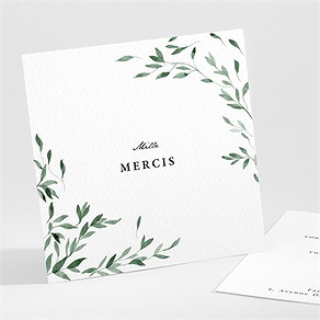 Remerciement baptême décoration végétale