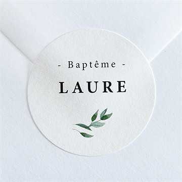 Sticker baptême décoration végétale