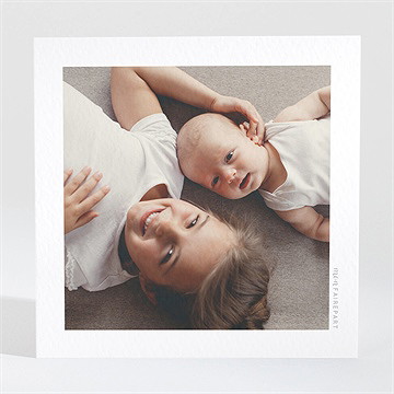 Remerciement naissance composition d'hiver - Dos de la carte