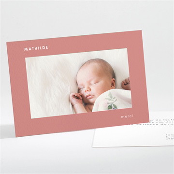 Remerciement naissance cadre chic