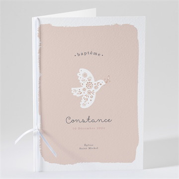 Livret de messe baptême profil de colombe