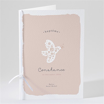 Livret de messe baptême profil de colombe