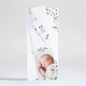Faire-part naissance douceur végétale