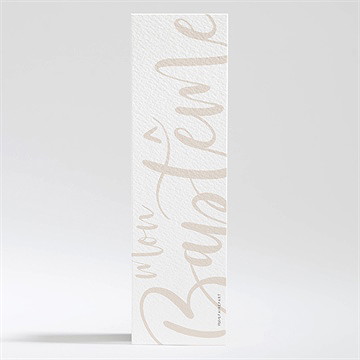 Signet baptême lettre de cuivre - Dos du signet